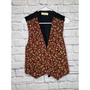 The Halsey Collection Vintage Floral Beaded Women's Vest Size Medium